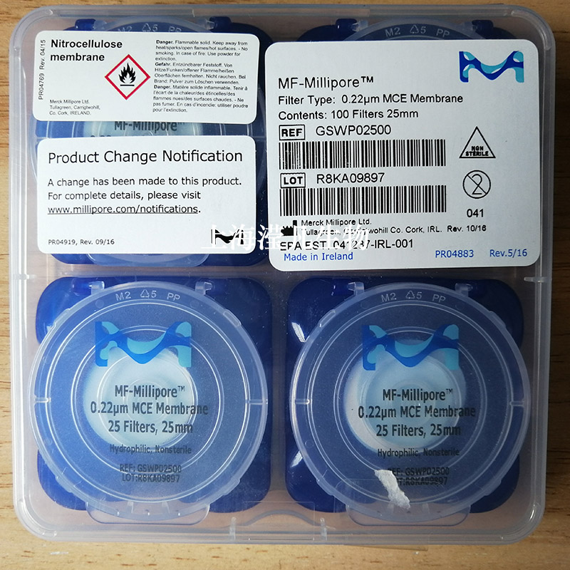 GSWP02500 GSWP04700 milipore混合纤维素酯膜直径25mm孔径0.22um